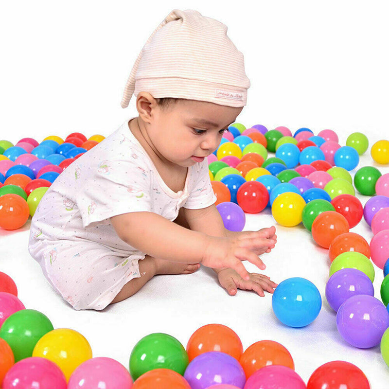MageCrux 100pcs Colorful Plastic Ball Pit Balls Crush Proof Ocean Ball Kids Toy Games
