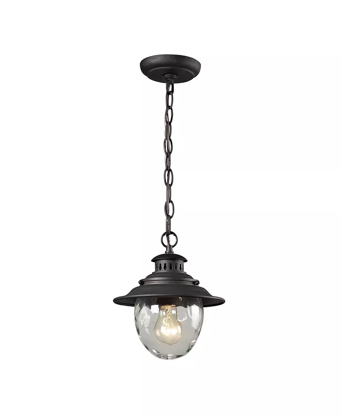 Macy's 1 light outdoor pendant in Weathered Charcoal