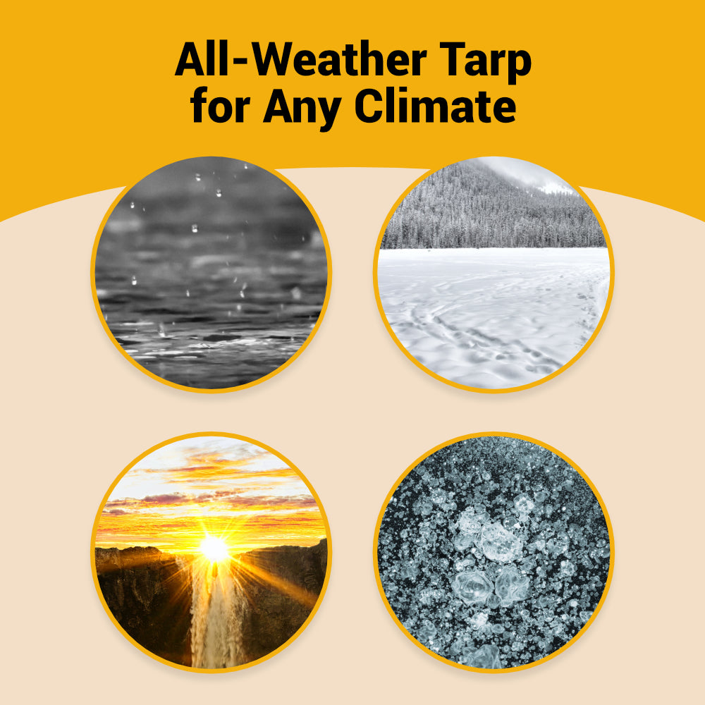 OverEZ Chicken Coops Tarp for Regular 8 ft. Chicken Run (7'W x 8'L x 4'H) - RUN NOT INCLUDED