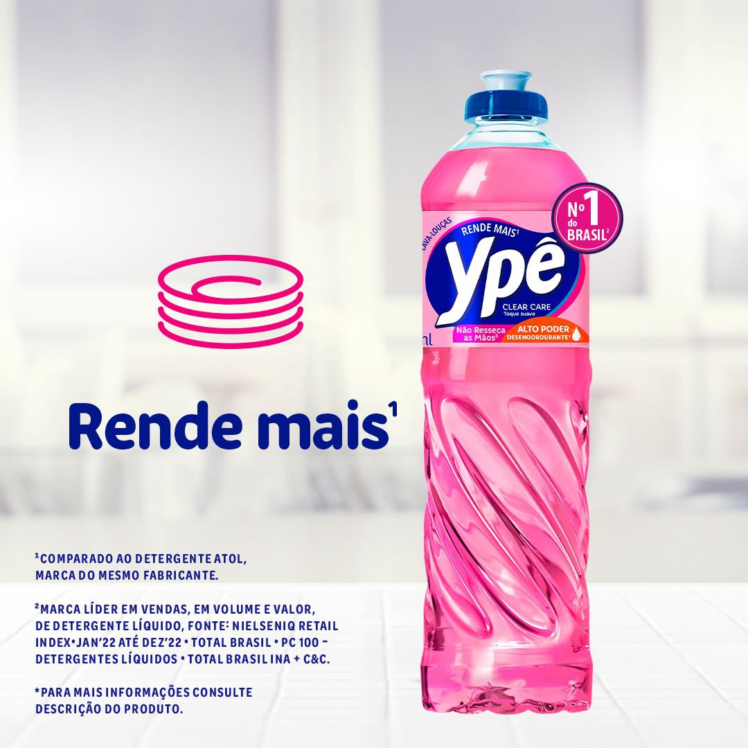 Detergente Ype Clear Care 500ml