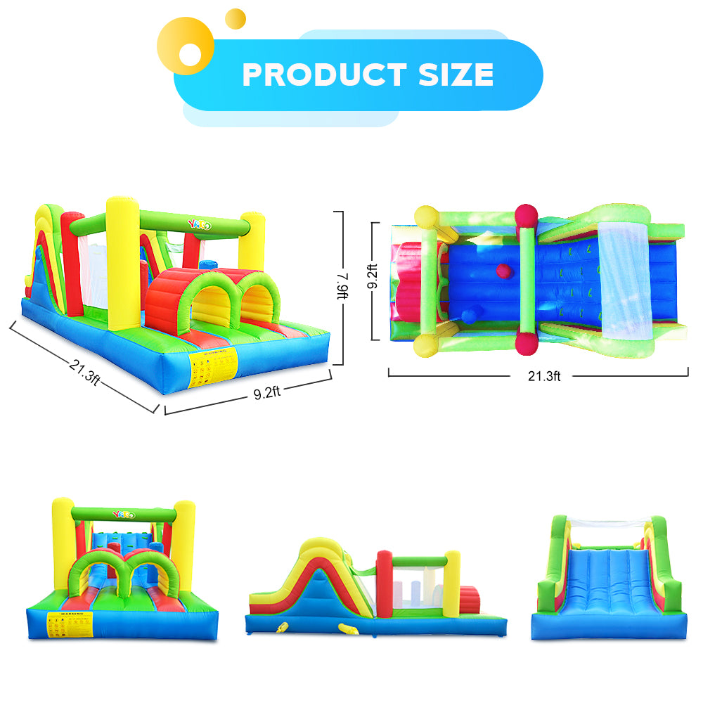 YARD Inflatable Bouncer Jumper Bounce House Obstacle Coure with Blower 6096N