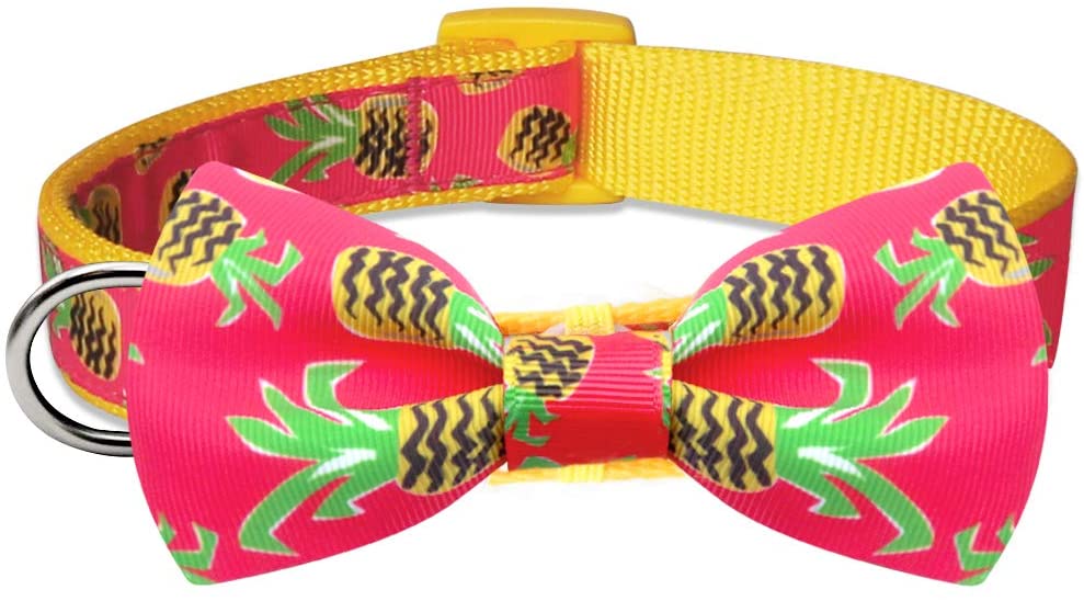 azuza Dog Collar with Bow Soft and Comfy Bowtie Dog Collar for Small Medium Large Dogs