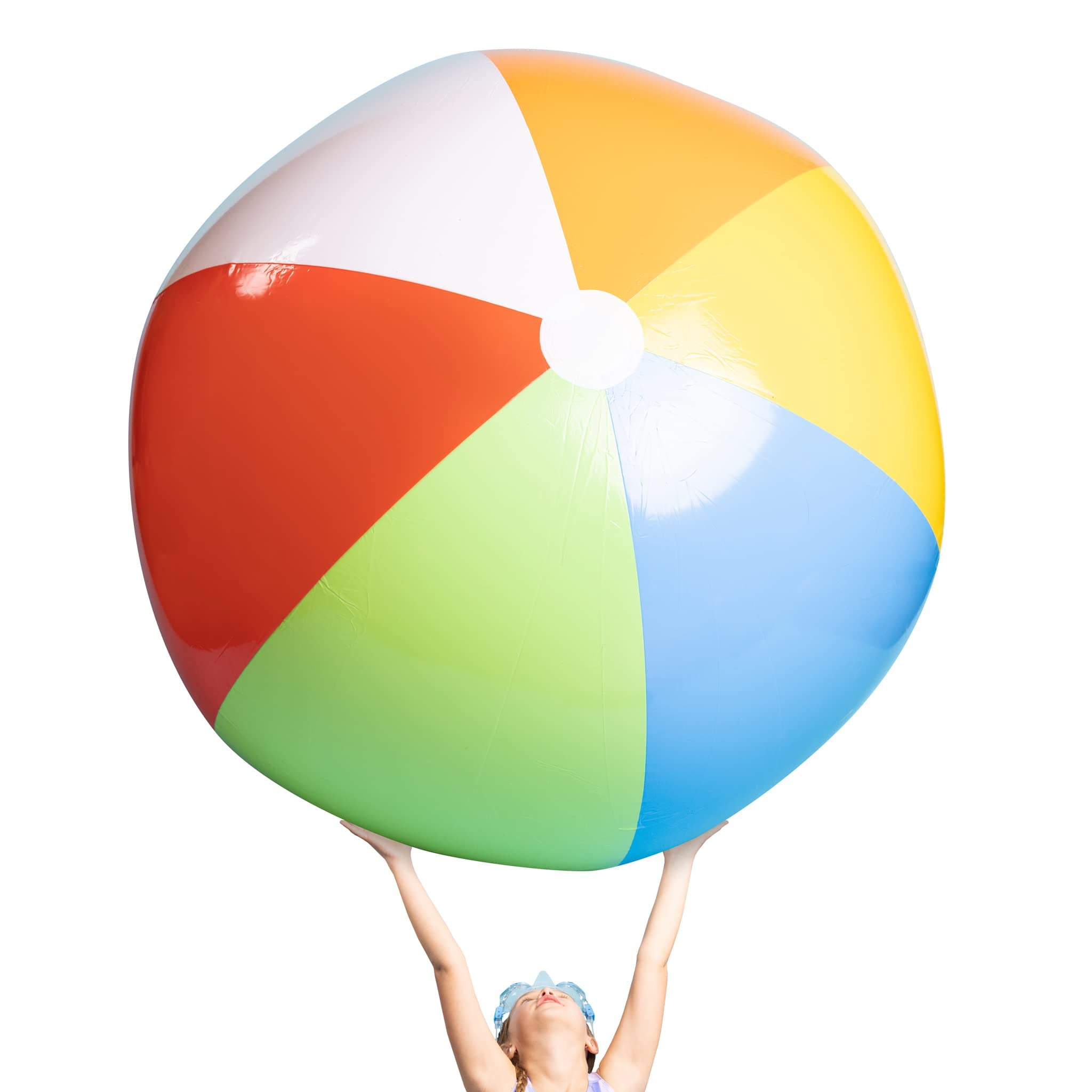 Dollar Deal | Top Race 72 Inch Giant Inflatable Beach Ball 6 Foot Large Pool | 1