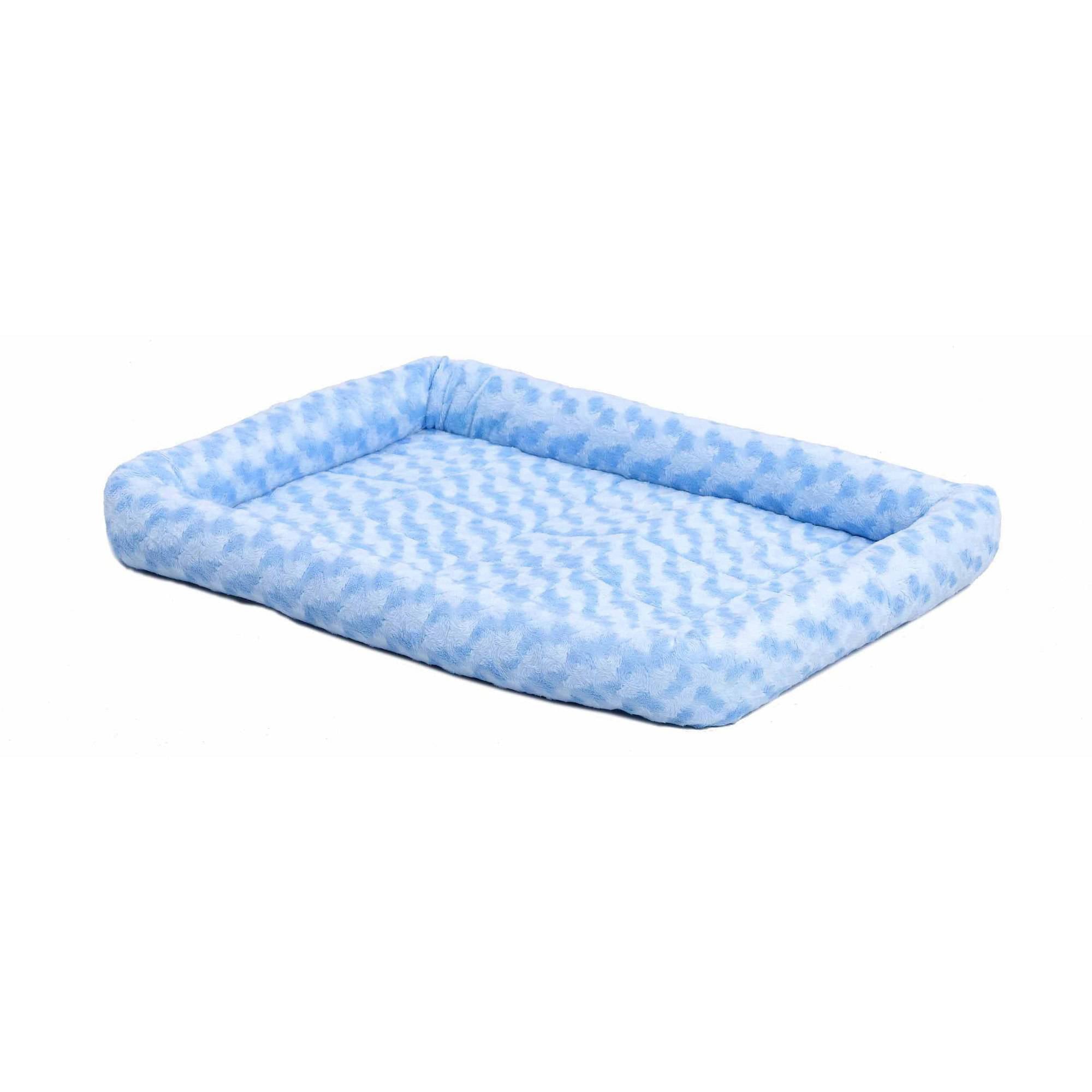 MidWest QuietTime Pet Bed and Dog Crate Mat， Powder Blue， 36