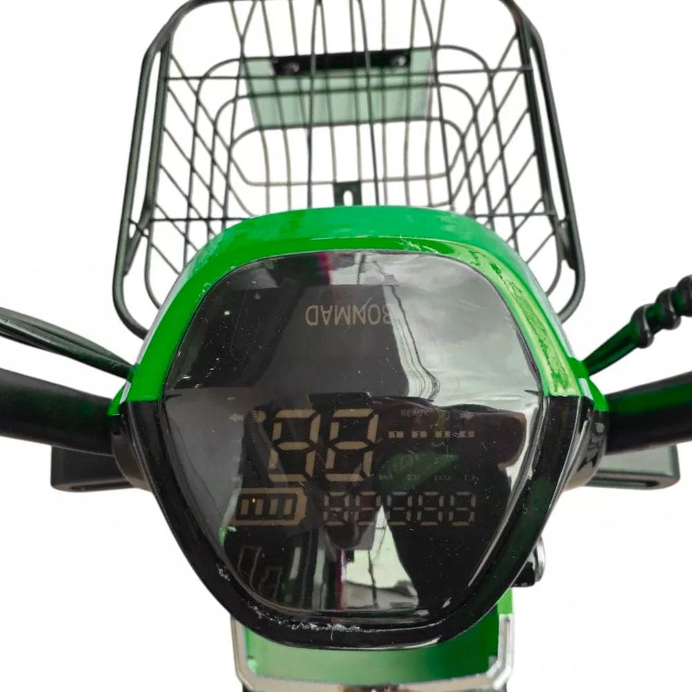 Bicicleta Elétrica Scooter 500w Aro 14 Bonmad C/ Suspensão Pto/Vrd