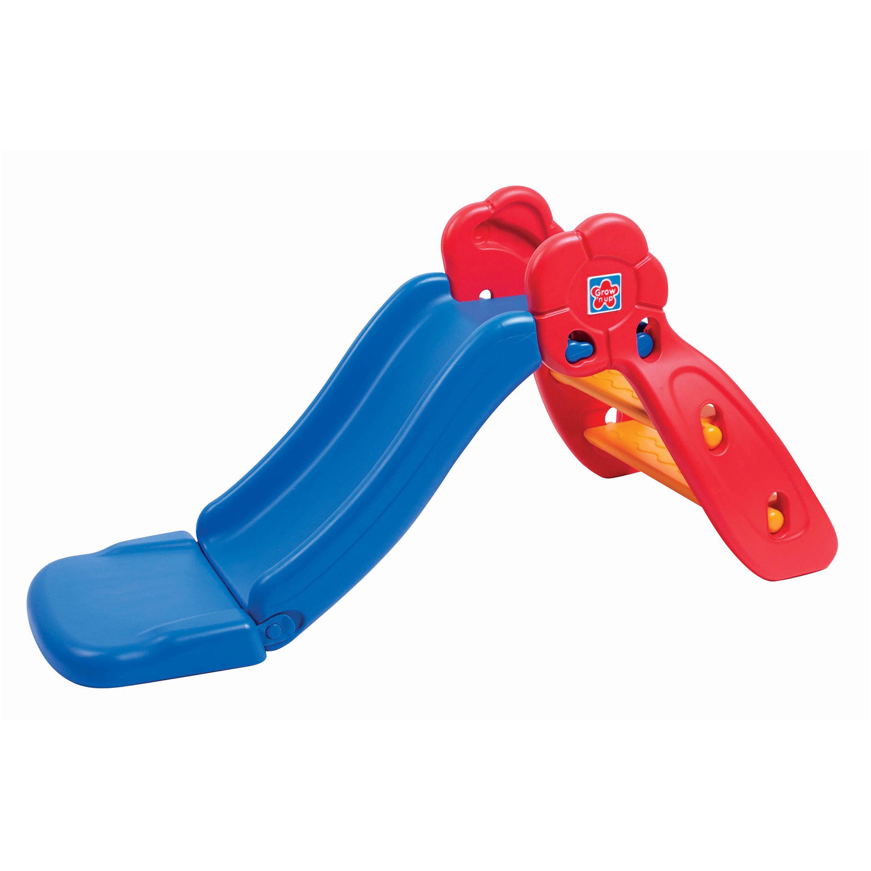 Grow'n Up Blue 2-in-1 Plastic Folding Playground Slide， Toddler