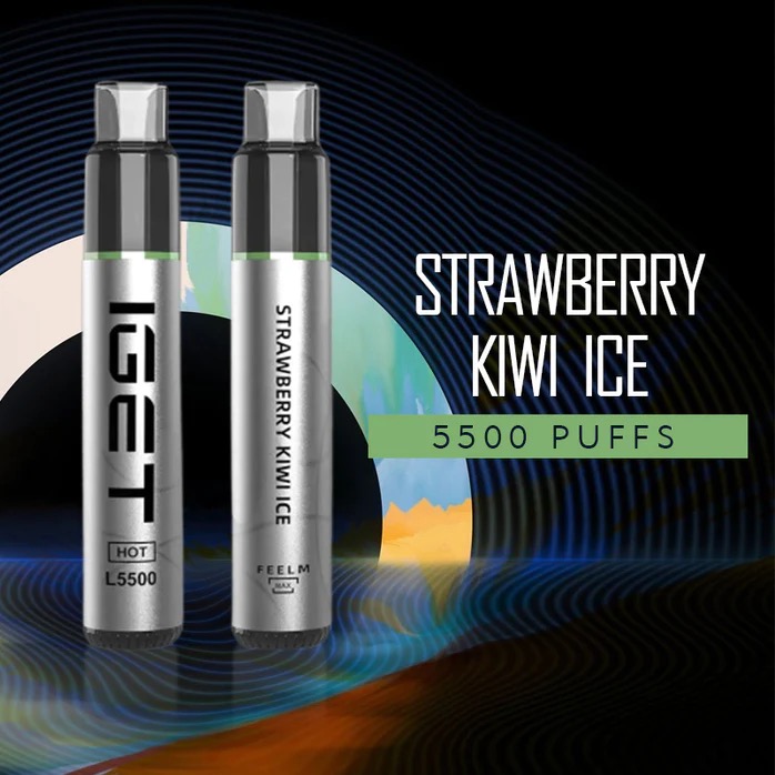 IGET Hot Strawberry Kiwi Ice – 5500 Puffs
