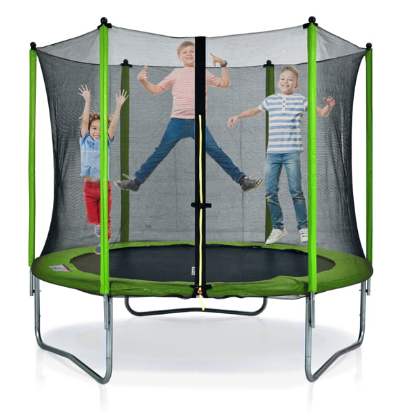 FEIKUQI 10 FT Round Trampoline for Kids with Safety Enclosure Net， Outdoor Backyard Trampoline with Ladder， Best Gift for Kids Childrens， Green