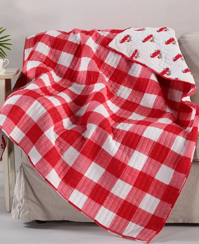 Levtex Christmas Road Trip Quilted Throw， 50
