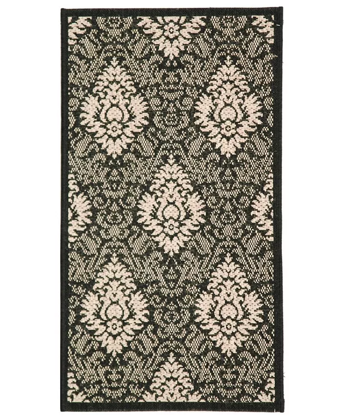 Safavieh Courtyard Black and Sand 2'7