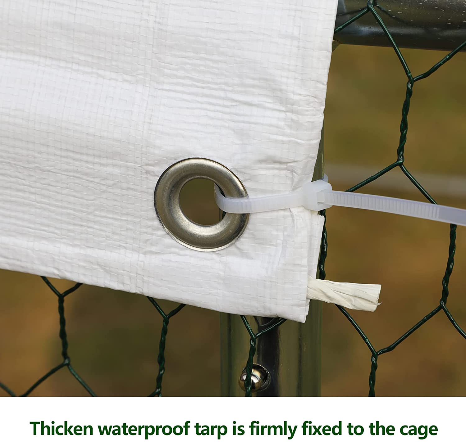 Magic Union Large Metal Chicken Coop Backyard Hen House Cage Run Outdoor Cage， 20x10 ft