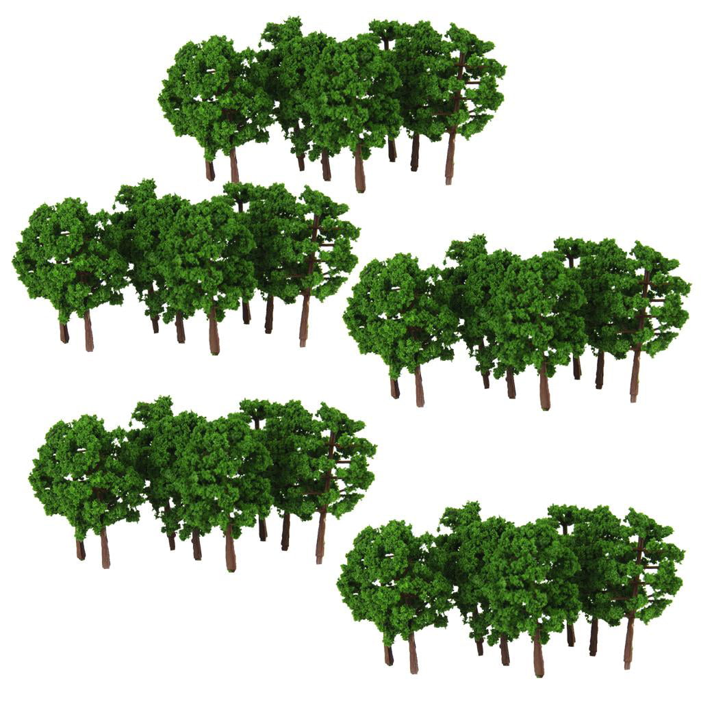 100pcs Model Trees N Scale Train Street Layout Railway Landscape 8cm