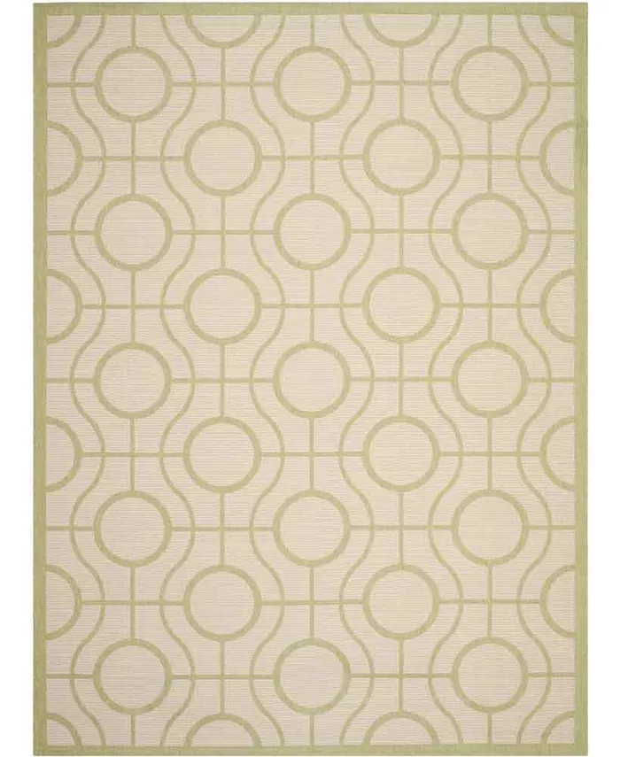 Safavieh Courtyard Beige and Sweet Pea 8' x 11' Sisal Weave Outdoor Area Rug