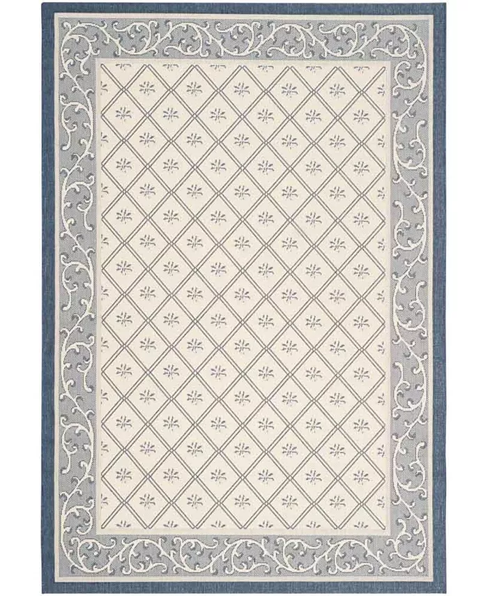 Safavieh Courtyard Beige and Navy 6'7