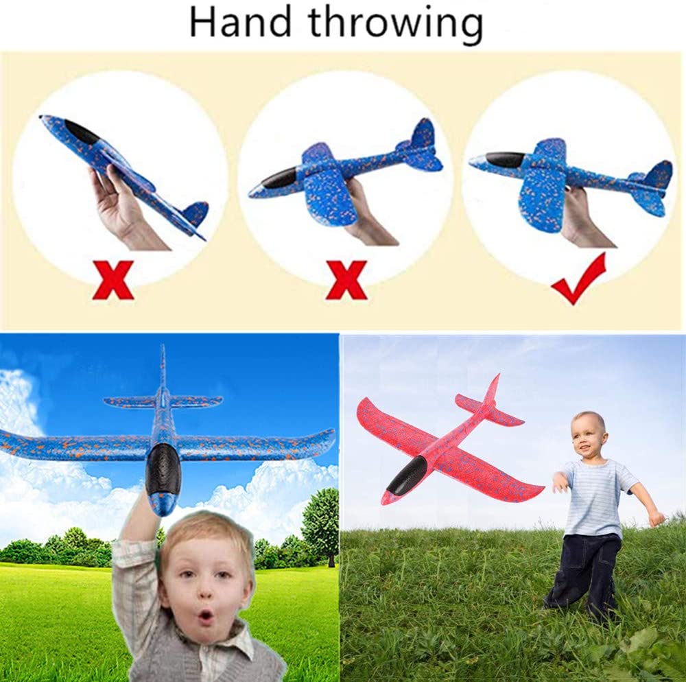 2 Pack Glider Plane Toys， 17.5