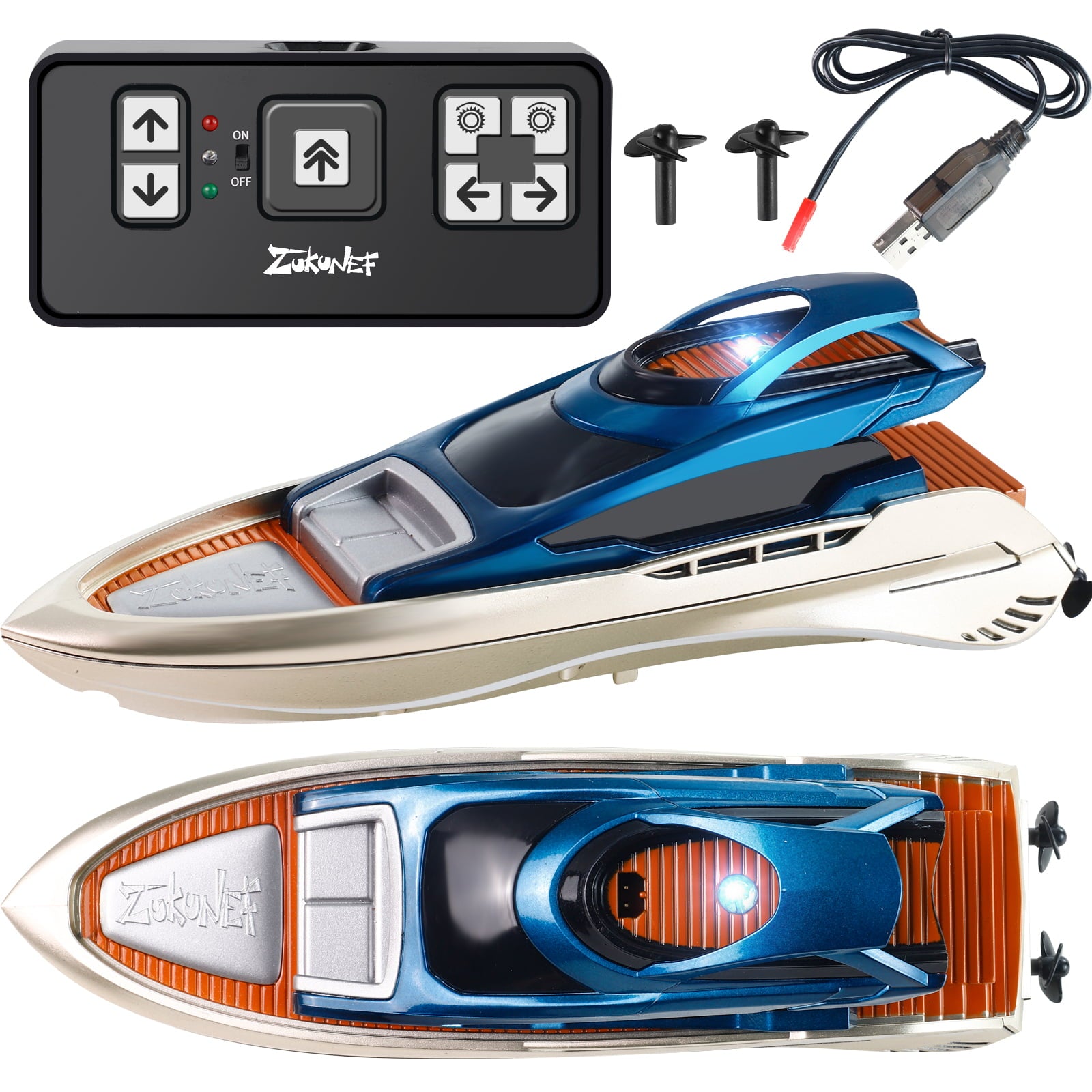 RC Remote Control Luxury Boat For Kids 2.4Hz and 20+ MPH High-Speed Pool Toy Ship For Boys
