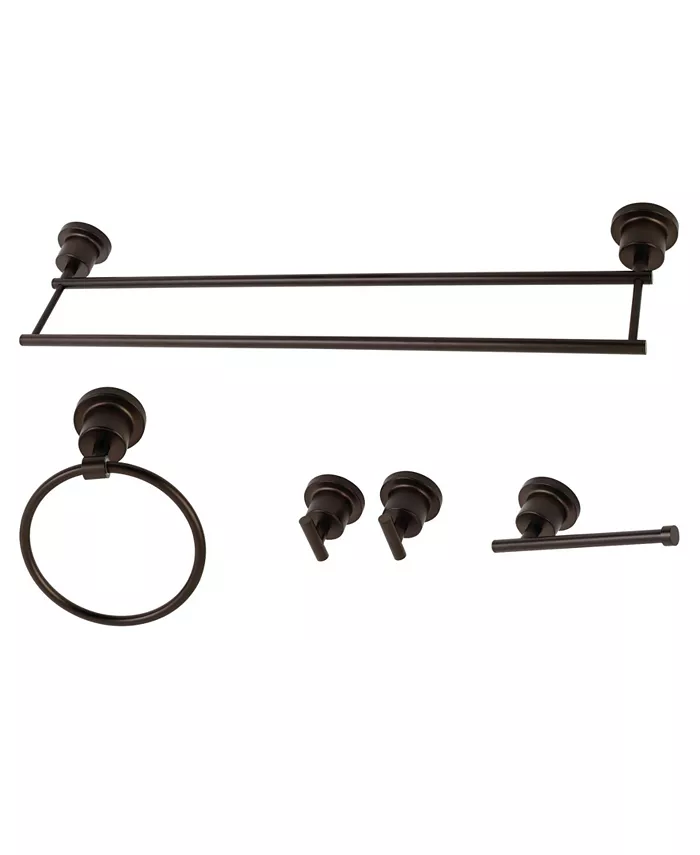 Kingston Brass Concord Dual-Towel Bar 5-Pc. Bathroom Accessory Set in Oil Rubbed Bronze