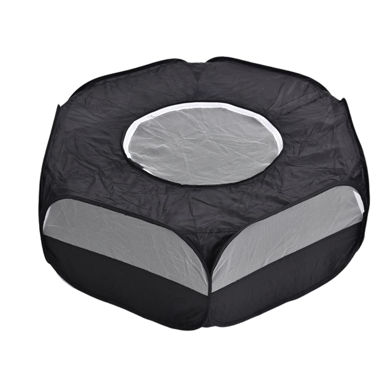 Small Animal Cage Tent Pet Playpen， Foldable Outdoor Indoor Exercise Fence， Mesh Playpen Yard for Rabbit Ferret Guinea - with cover