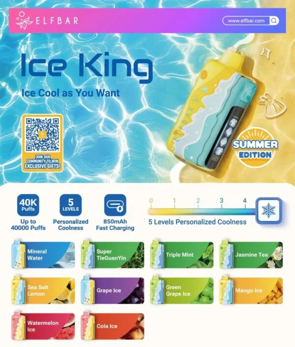 ❄️ Elfbar Ice King 40K Disposable – Summer Edition