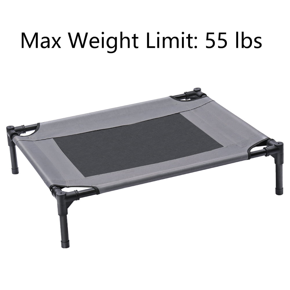 Elevated Dog Bed With Canopy， Outdoor Dog Bed， Pet Canopy With Cot， Premium 210D Polyester Canopy， Deluxe 600D PVC W/ 2x1 Textilene， Portable Raised Dog Cot， Extra Carrying Bag Medium