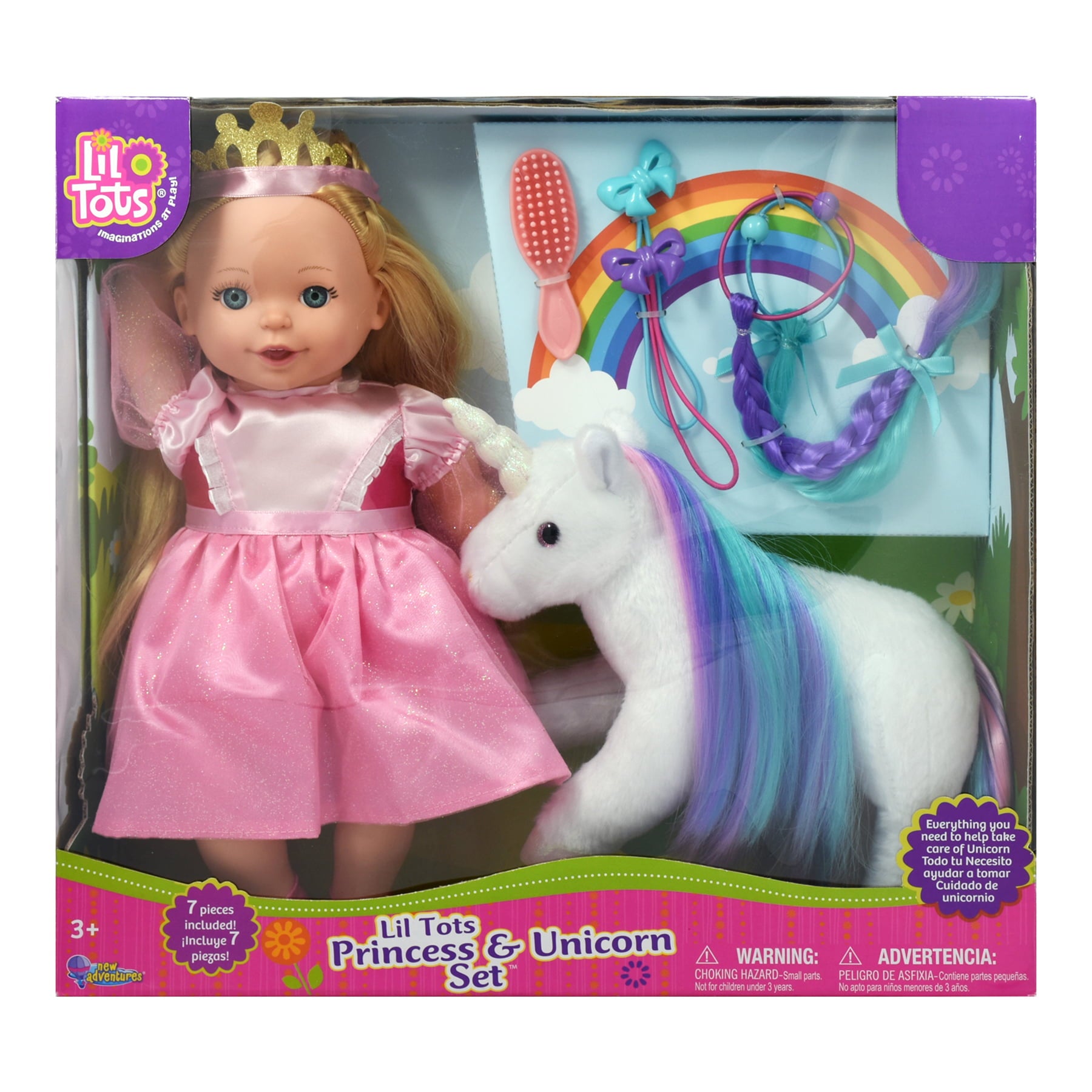 Lil Tots Princess 14 inch Doll & Unicorn Play Set