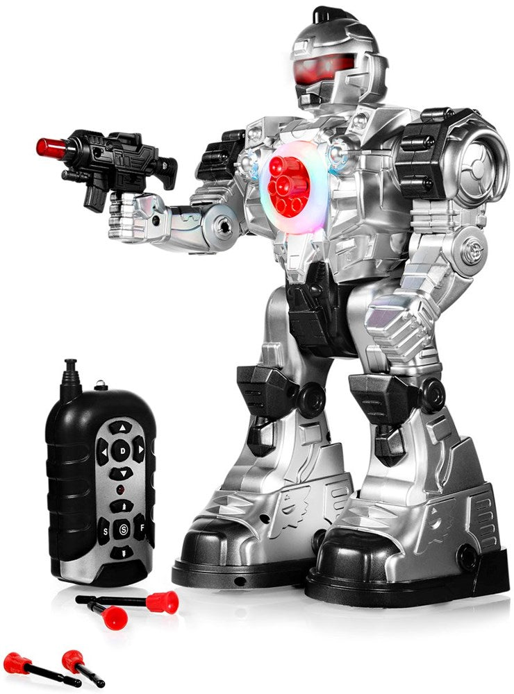 Remote Control Robot Toy - Robots For Kids Superb Fun Toy - Toy Robot Shoots Missiles Walks Talks And Dances With Flashing Lights 10 Functions - Best RC Robot Gift For Boys And Girls - Play22USA