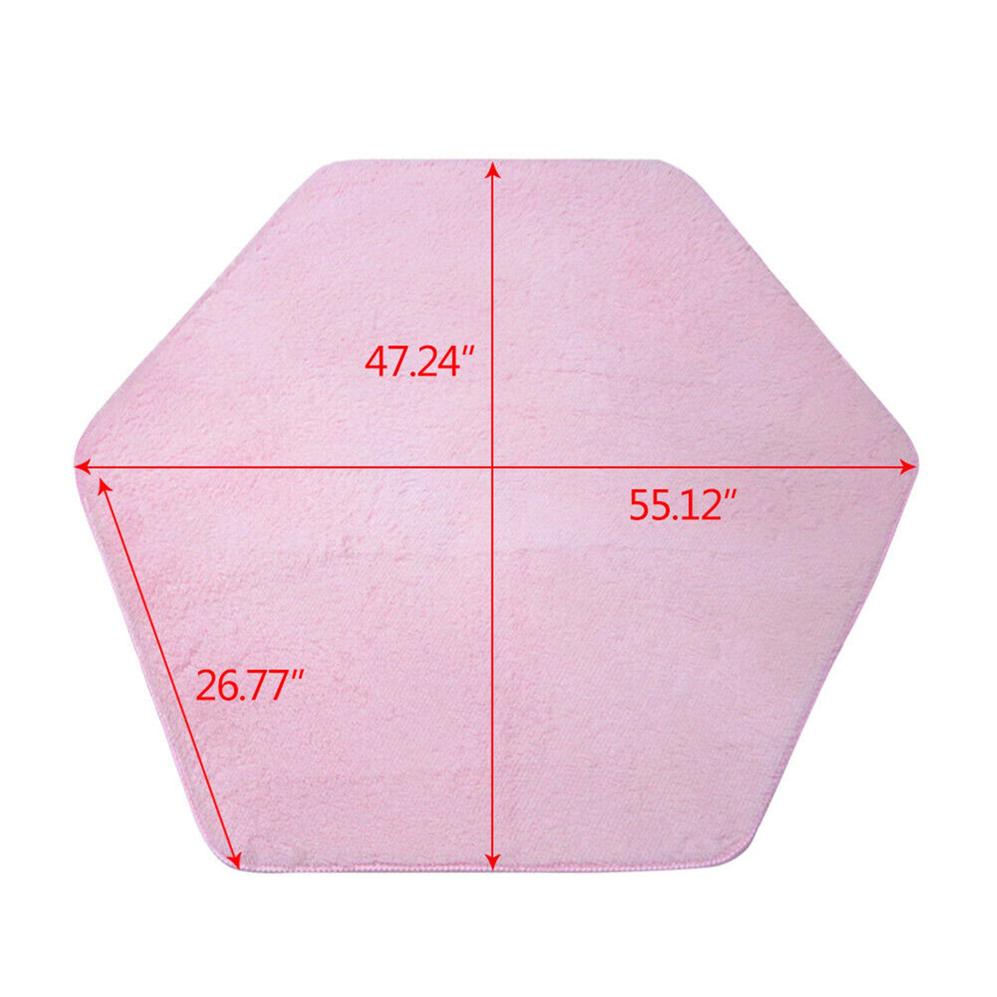 Pink Rug for Play Tent Kids Princess House Fairy Girls Castle Playhouse