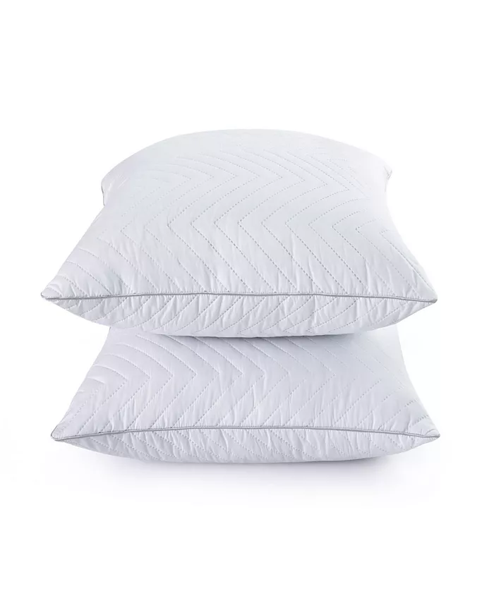 UNIKOME Wave Quilted Down and Feather 2-Pack Insert Pillows， 18