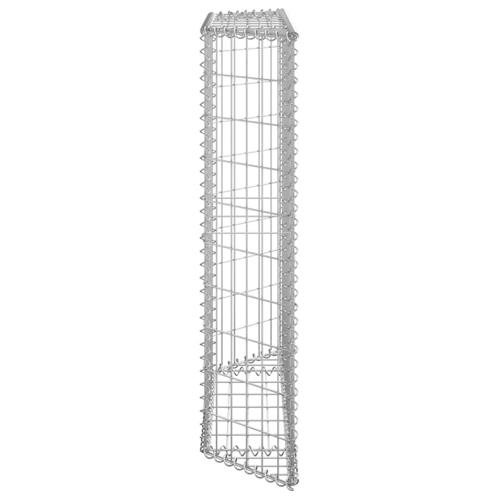 Charmma Trapezium Gabion Raised Bed Galvanized Steel 39.4"x7.9"x39.4"