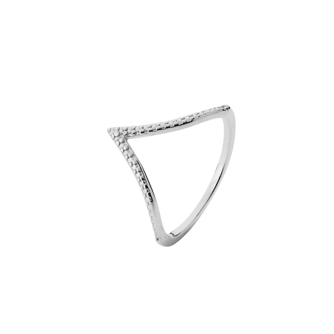 Anel V Pontudo Com Bolinhas