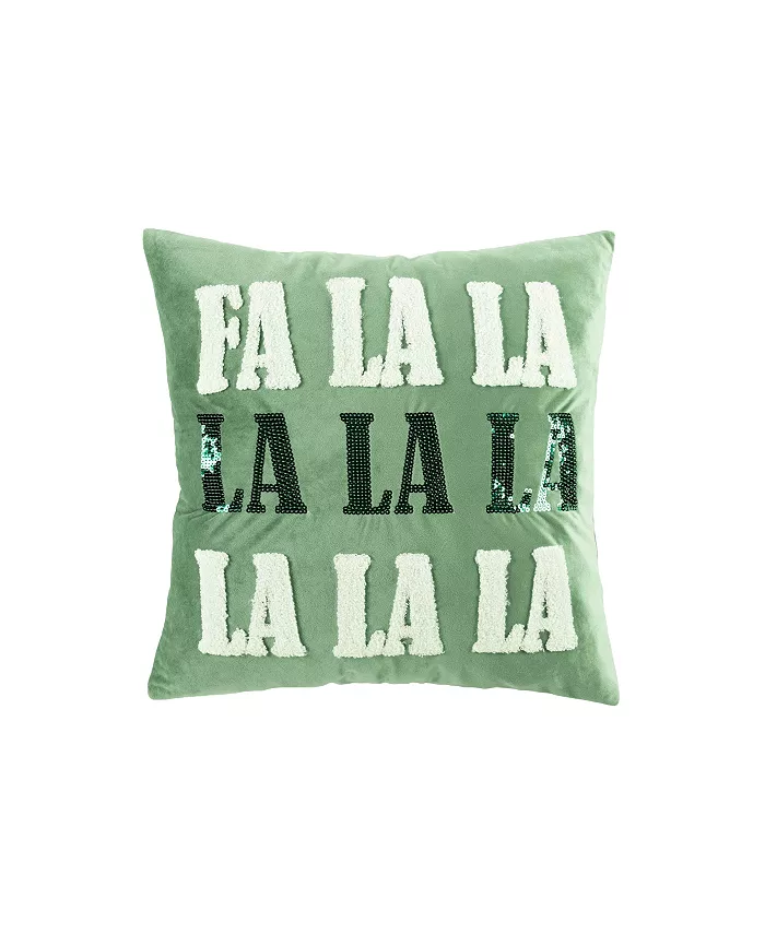 Lush Dandeacutecor Fa La La La Decorative Pillow， 20