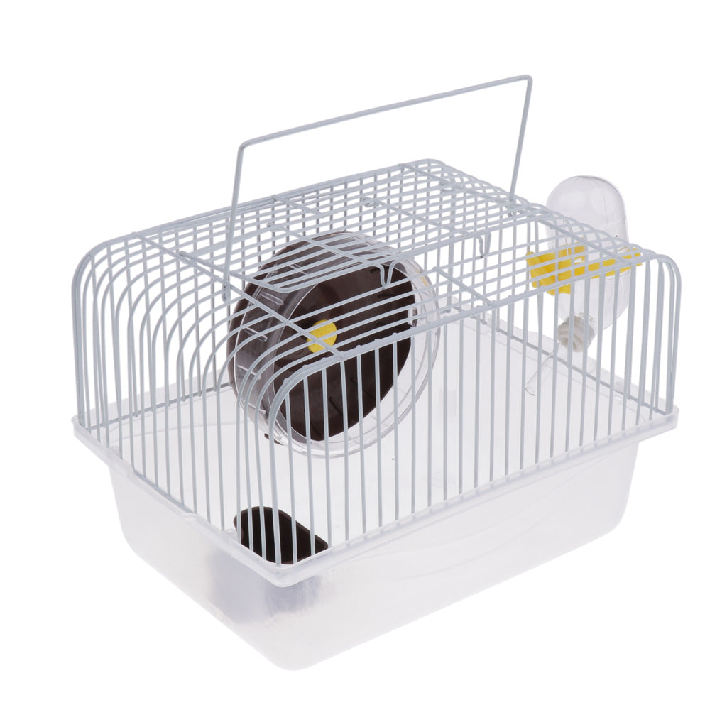 Pet Hamster Cage Easy DIY Portable Habitat， Critter Dwarf Hamster Gerbil Mouse Small Animal Travel Cage Coffee