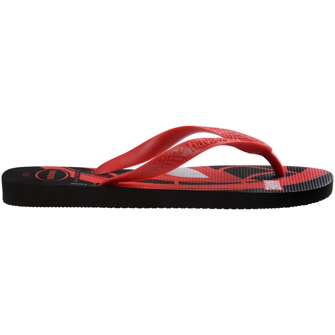 Chinelo Havaianas Top Marvel Logomania Homem Aranha Vermelho