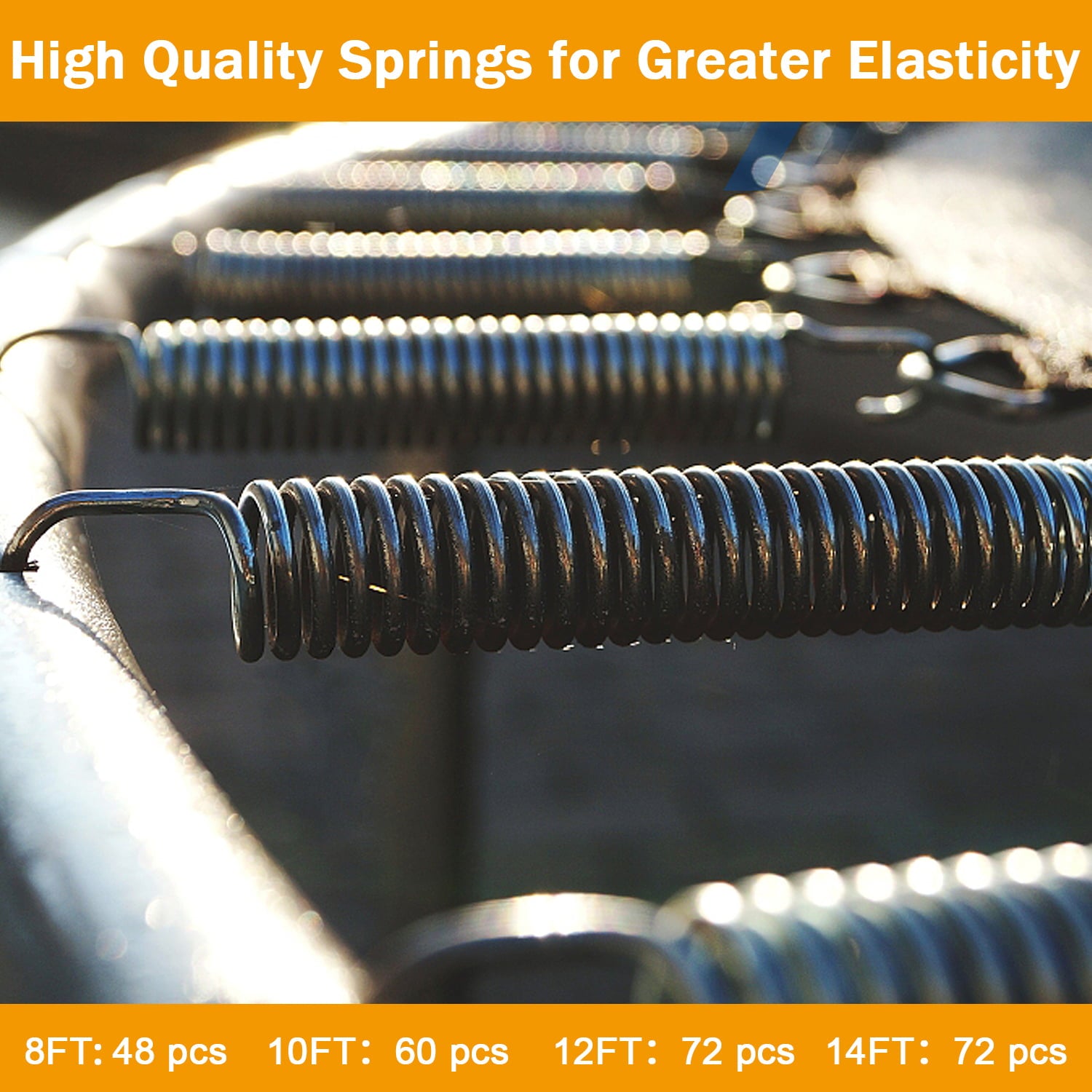 NiamVelo 12 ft Trampoline with Enclosure Net Outdoor Jump Rectangle Trampoline - ASTM Approved-Combo Bounce Exercise Trampoline PVC Spring Cover Padding for Kids and Adults， Blue