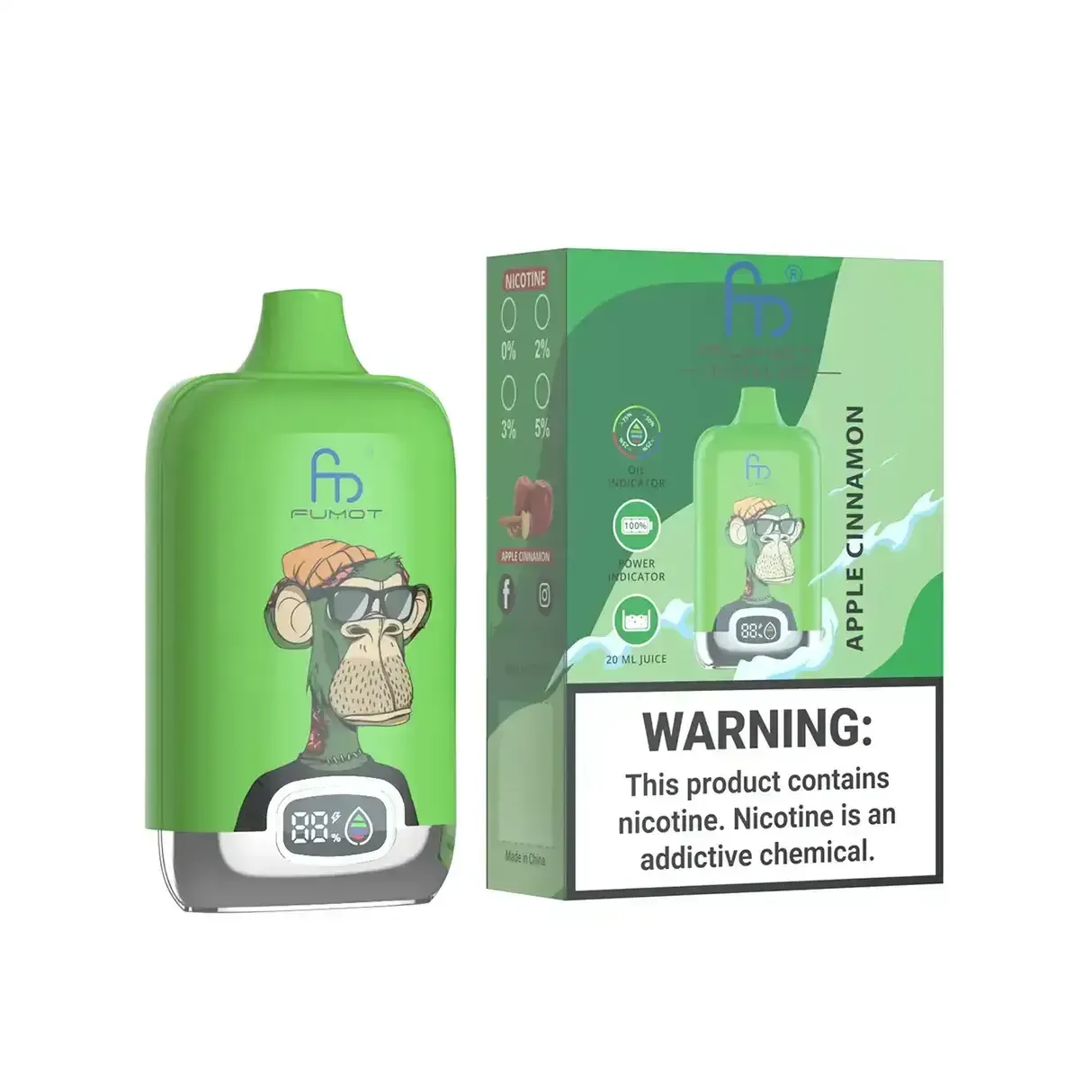 ⭐Fumot Tornado Digital Box 12K – Disposable Vape with 50+ Flavors 🍇🍉🍋