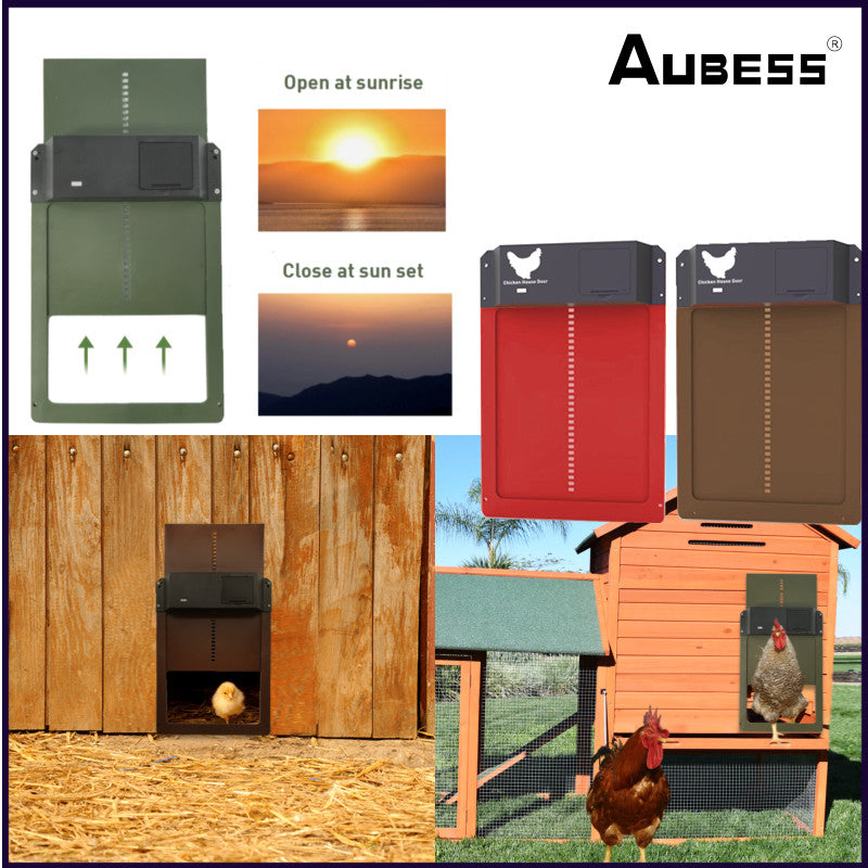 Eleonora Automatic Chicken Coop Door Light Sensor Automatic Chicken House Door High Quality And Practical Chicken Pets Duck Cages Door
