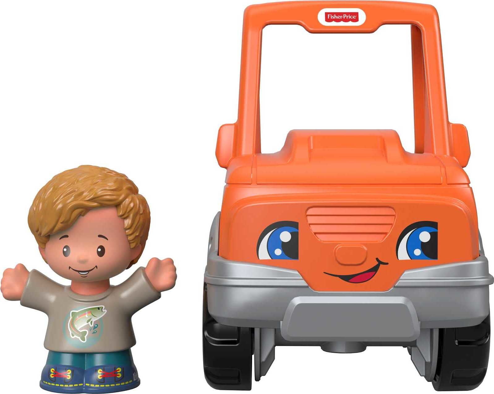 Fisher-Price Little People Help A Friend Pick Up Truck Toddler Toy Orange Vehicle and Figure