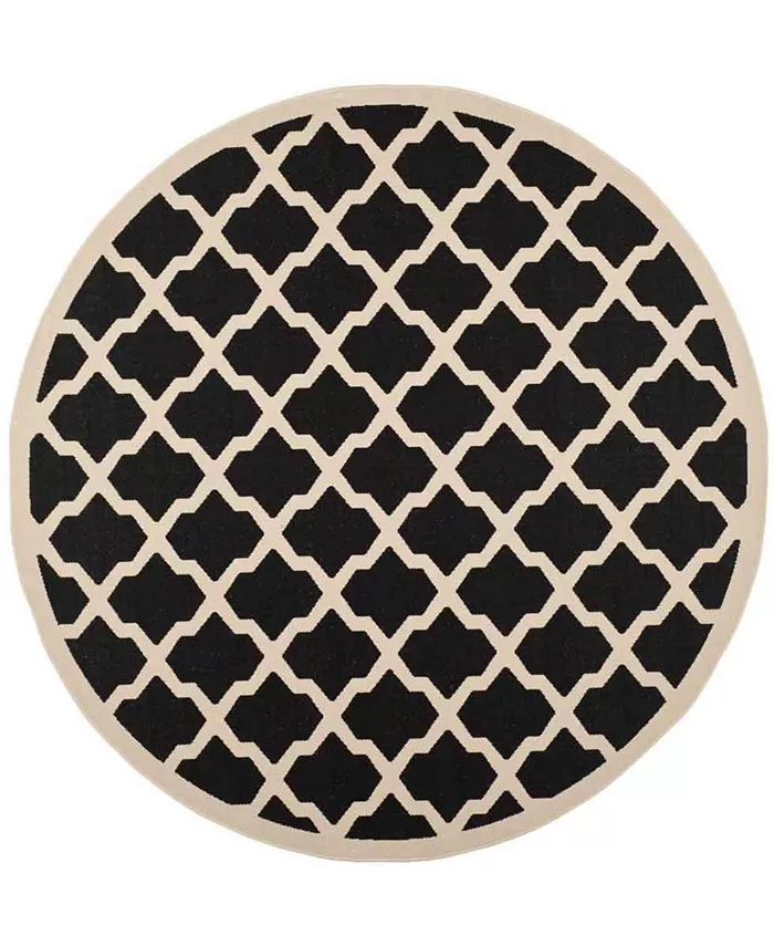 Safavieh Courtyard Black and Beige 7'10