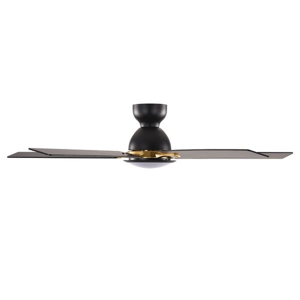 52  inch 5 Blade Flush Mount Ceiling Fan with LED Light Remote - 52 inch Shopping - The Best Deals on Ceiling Fans | 41659440