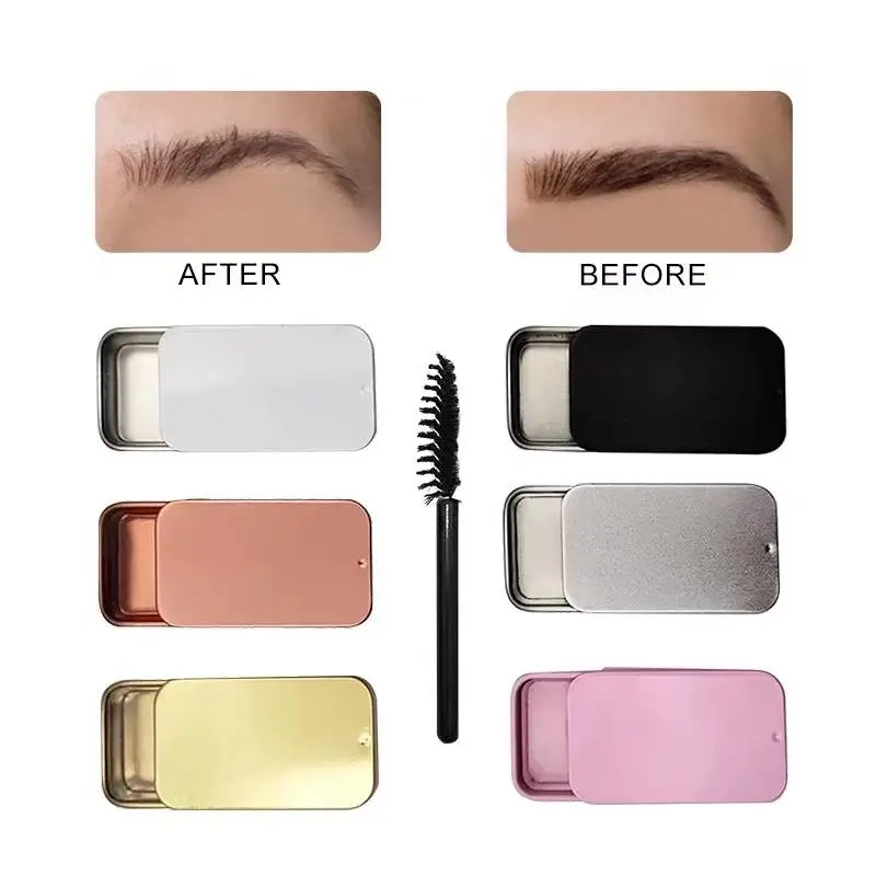 Private Label Clear Eyebrow Solid Gel Styling Kit Long Lasting  Waterproof Eyebrow Soap Wax