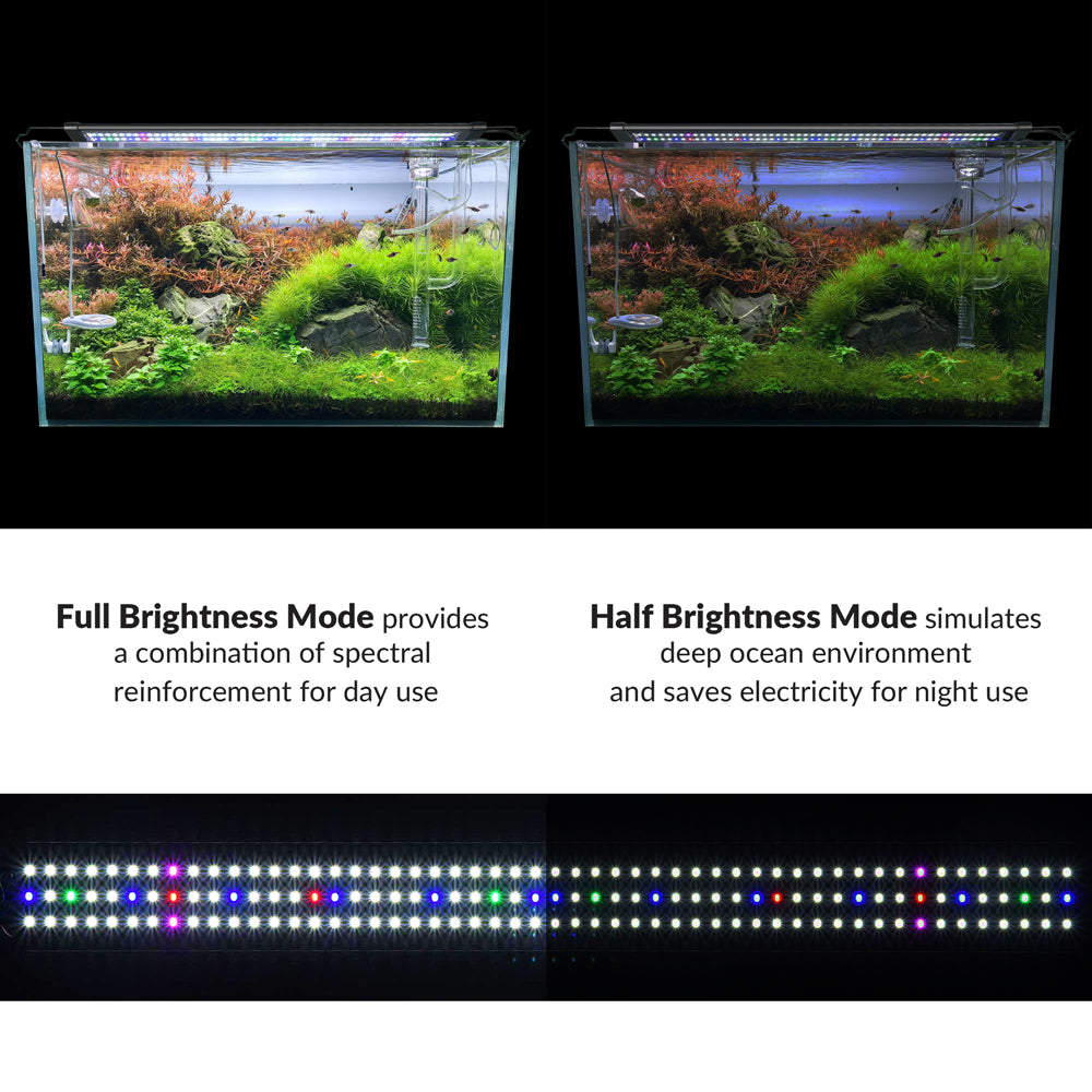 AquaBasik Full Spectrum LED Aquarium Fish Tank Lighting 40-50in 156