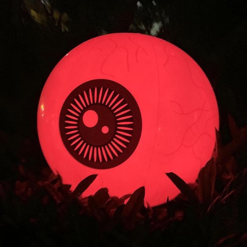 LED Glow Beach Ball Toy Beach Pool Party Halloween Decorations - Eyeball