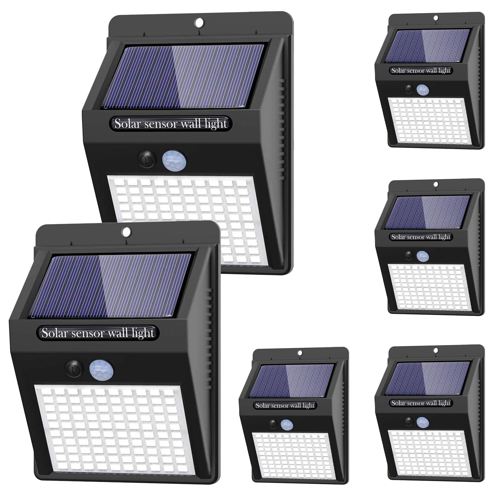 Sulishang Solar Lights Outdoor 6 Packs， Efficient Wireless Motion Solar Sensor Lights with 3 Light Modes， IP65 Waterproof Solar LED Light for Garden， Patio， Driveway Path Outdoor Scene