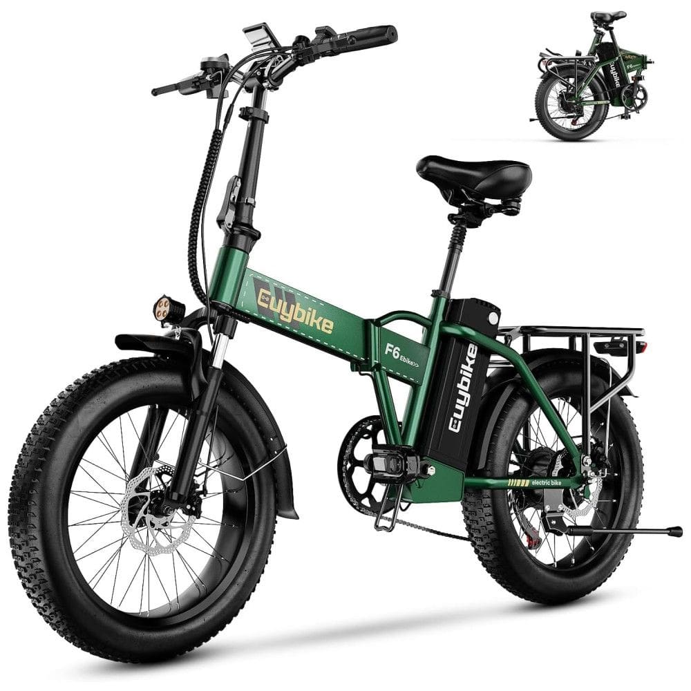 Bicicleta Elétrica Dobrável bluebiko F6B com Motor Brushless 750W (Pico 1000W), Bateria Removível 48V 20Ah, Freios a Disco Duplos e Sistema