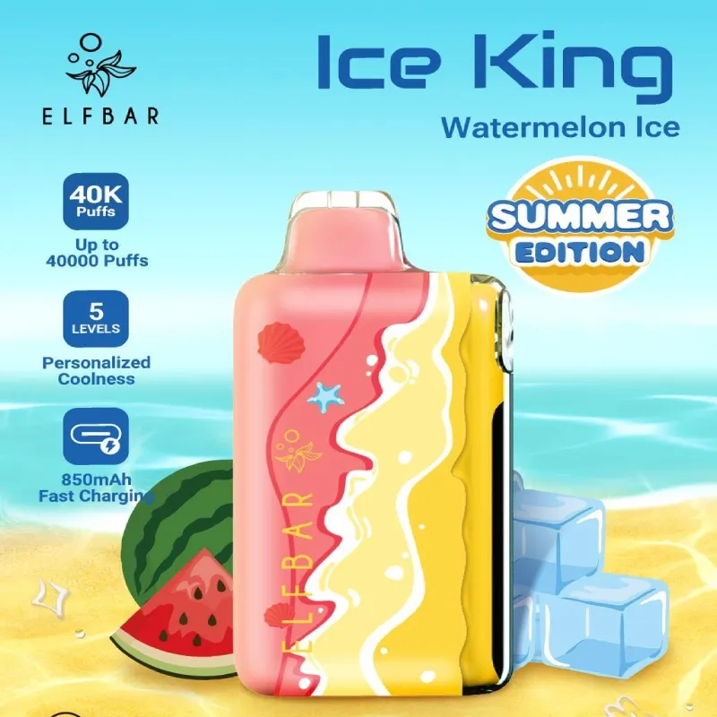 ❄️ ELFBAR Ice King Summer Edition – 40,000 Puffs & Refreshing Summer Enjoyment, Rechargeable