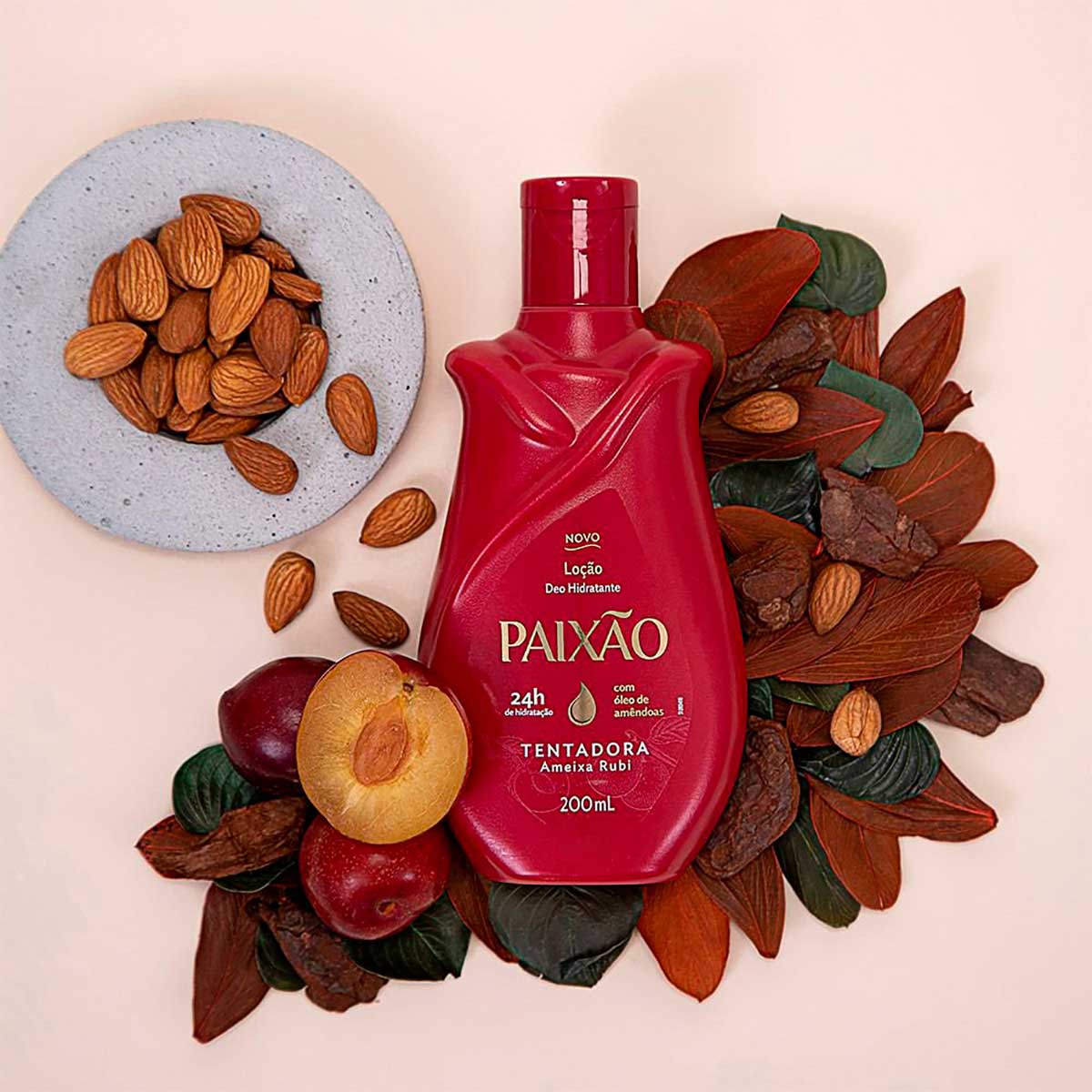 Hidratante Paixao Tentadora com Oleo de Amendoas acao desodorante 400ml