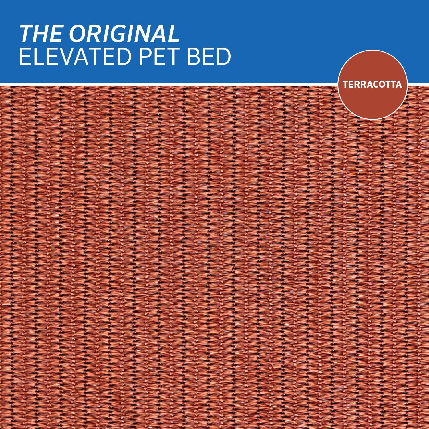 The Original Coolaroo Elevated Pet Dog Bed for Indoors and Outdoors， Small， Terracotta