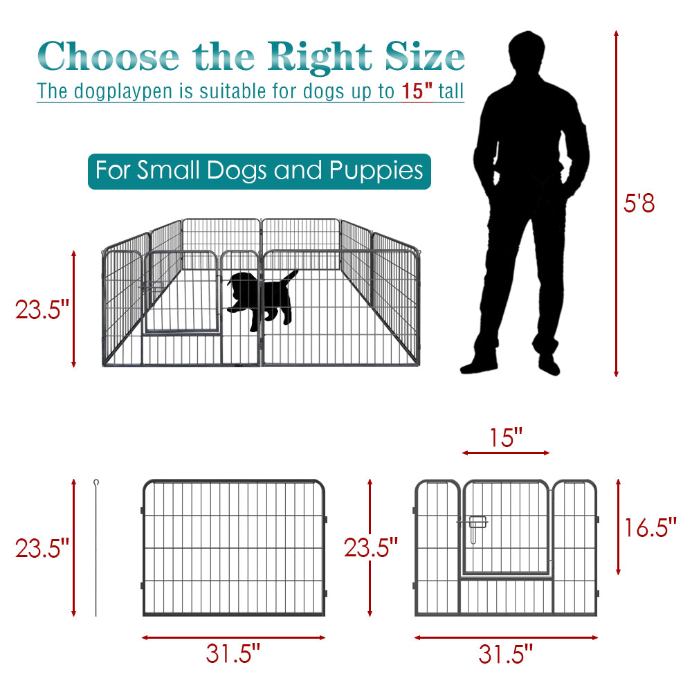 QianRuiDa Dog Exercise Playpen 8P-24
