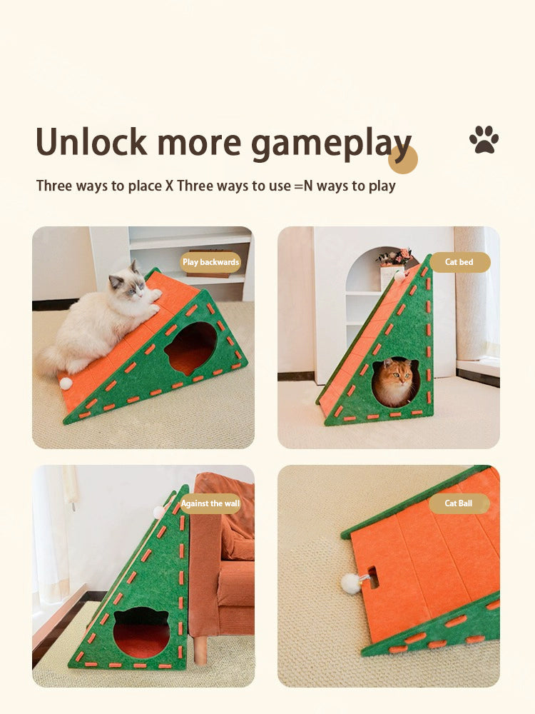 Felt Climb Scratcher | Vertical Cat Tower – No-Mess Claw Care
