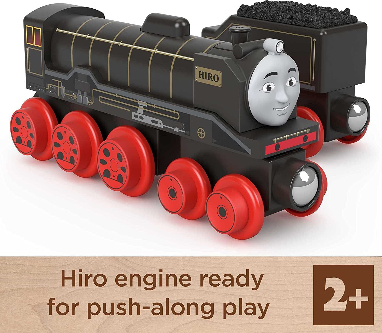 Fisher-Price MTTHBK11 Thomas and Friends Wood Hiro Engine and Car Toy - 3 Piece